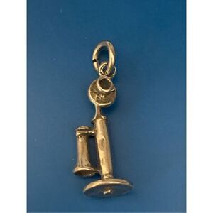 Phone Candlestick Sterling Silver Jewelry Charm #household gadgets